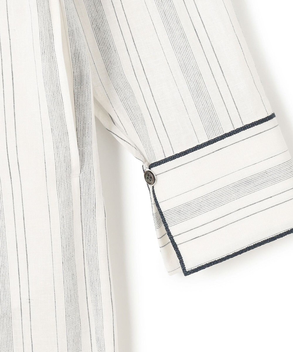 23区 L 【SLOW/一部店舗限定】ストライプエンブロイダリー ワンピース 