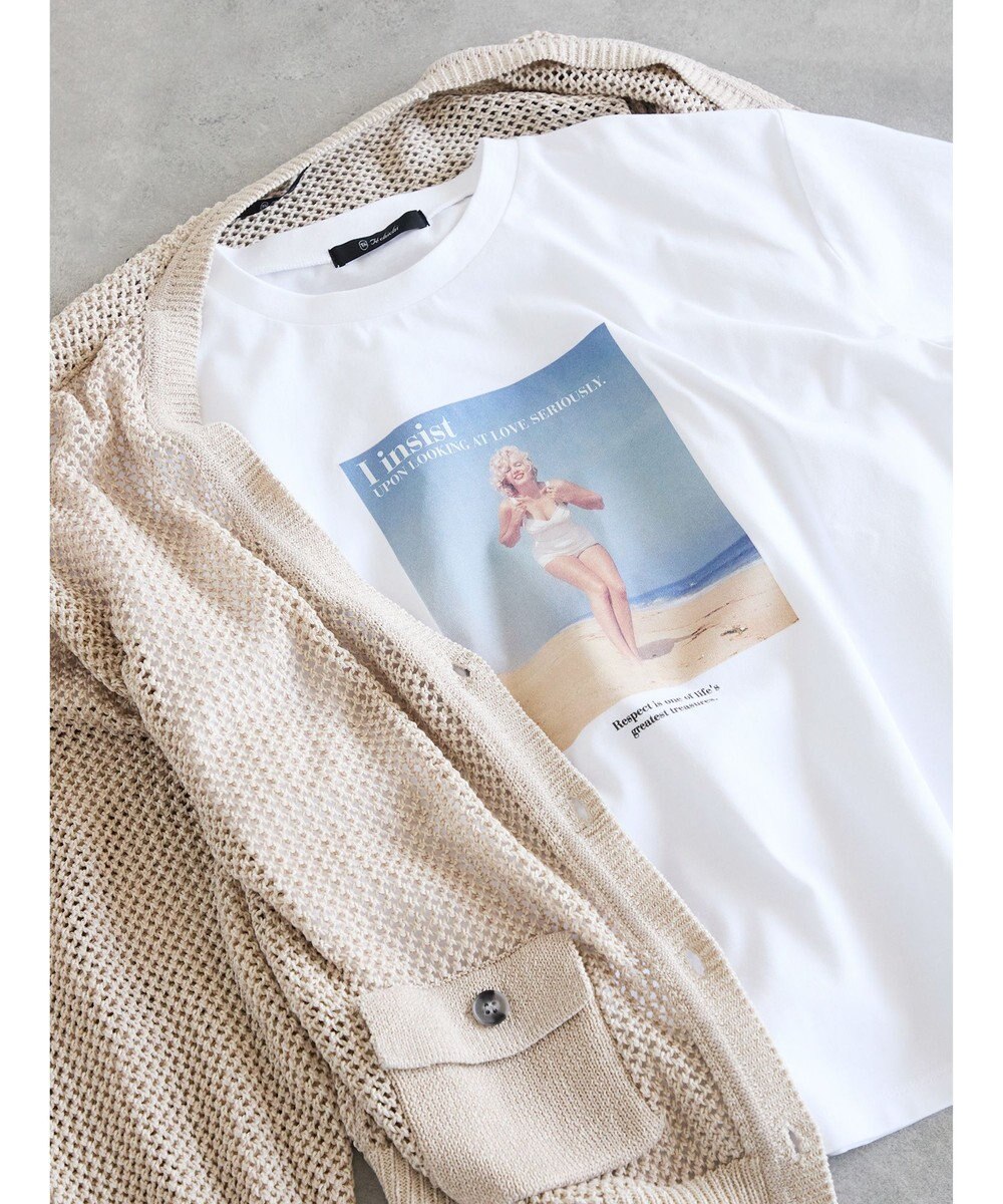 Te chichi マリリンモンロービーチフォトTシャツ 