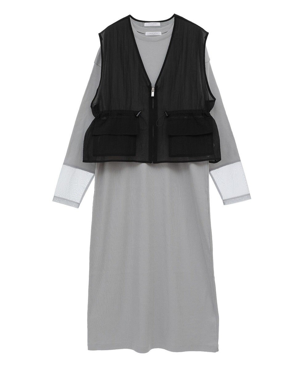 Green Parks ＳＥＴ２点シアーナイロンベスト＋リブワンピース 