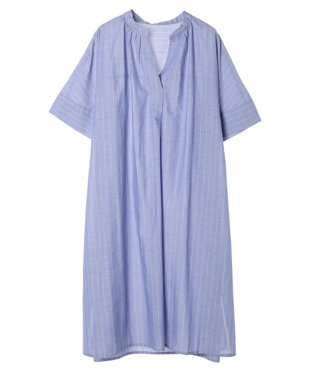 Green Parks 綿麻混スキッパーミニワンピース 