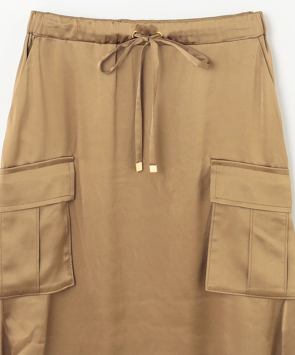 GRACE CONTINENTAL サテンミリタリーロングスカート 