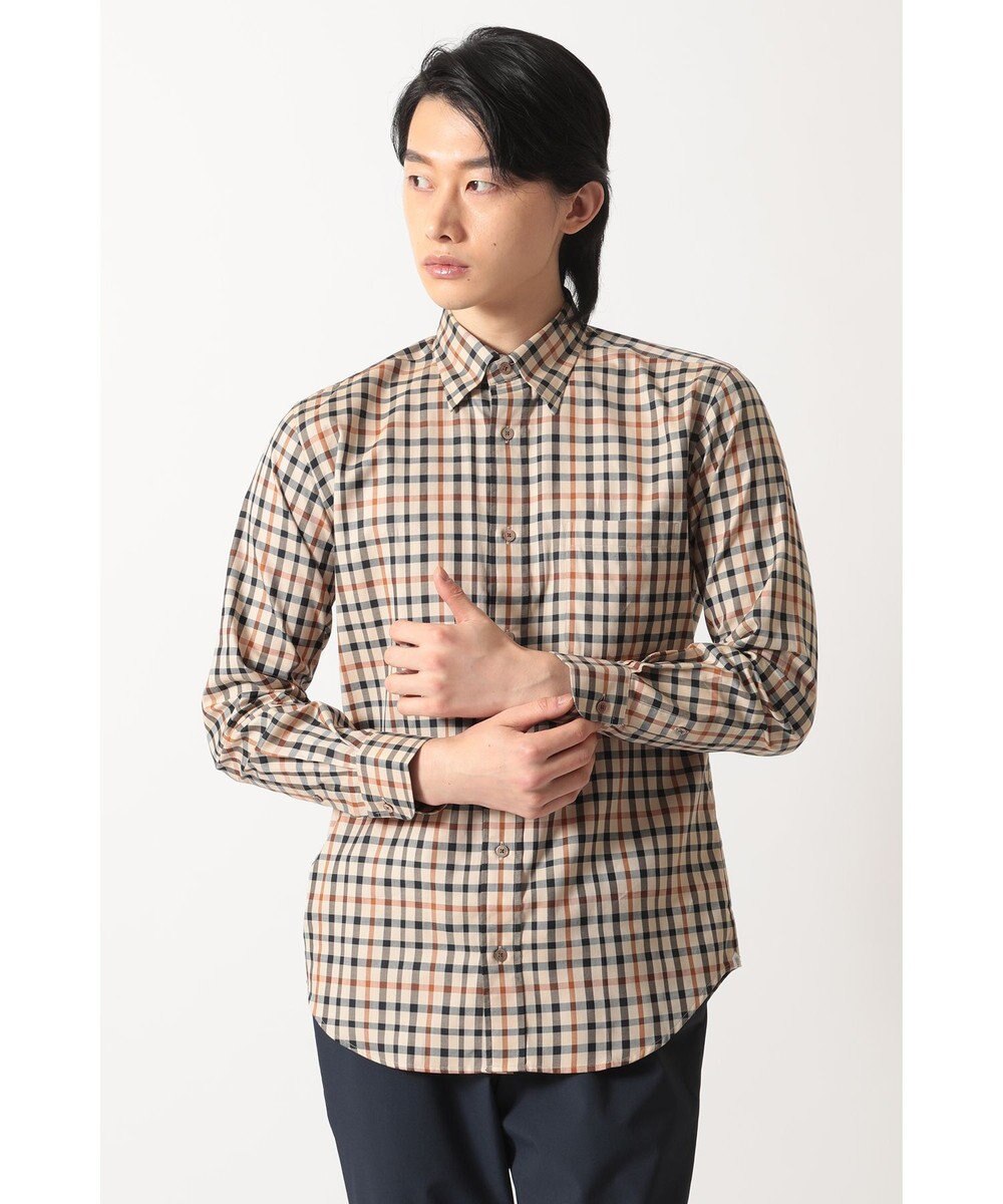 DAKS コットン 隠しボタンダウンシャツ 