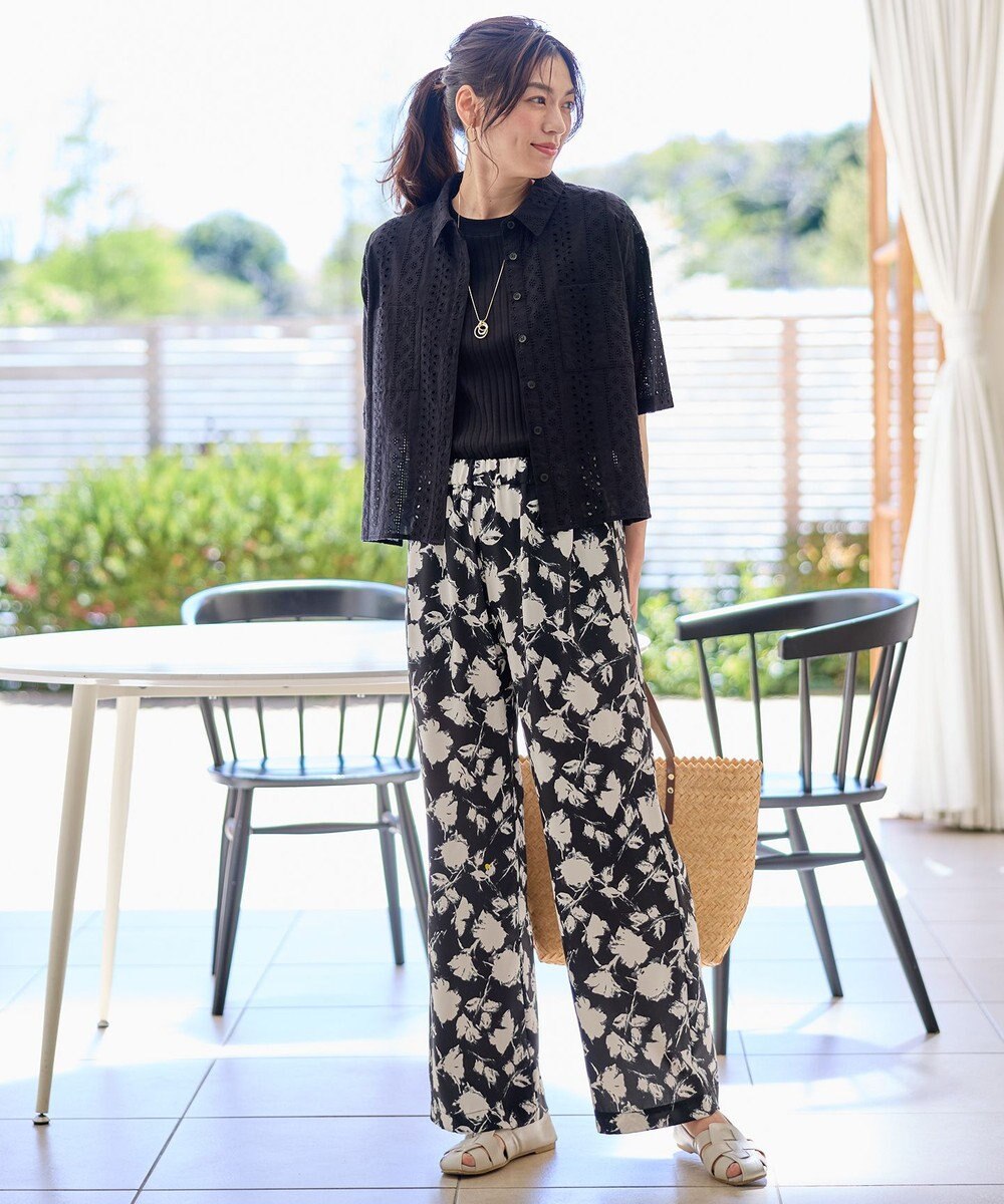 ANY L 【洗濯機可/ウエストゴム】プリントパンツ 