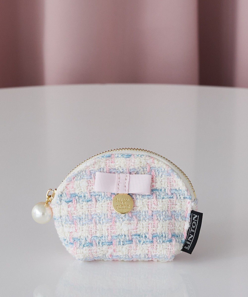 Maison de FLEUR LINTONツイードコインケース 
