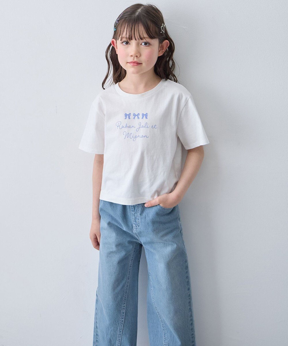 ANY KIDS 【2点セット】Tシャツ×レース キャミソールチュニック 