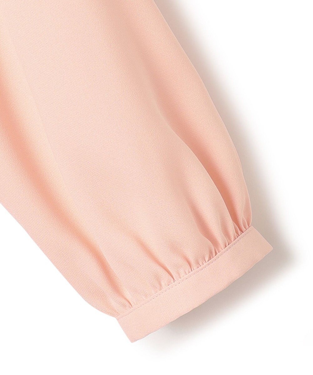 23区 L 【洗える】バックサテンアムンゼン ボウタイ付き ブラウス 