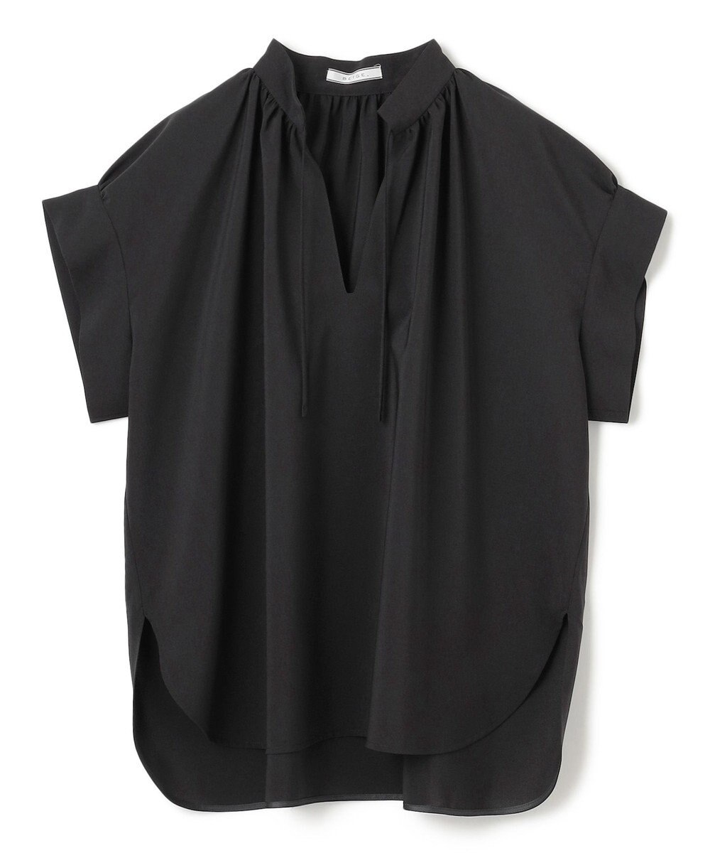 BEIGE， 【洗える/接触冷感/速乾/UVケア対応】BATEAU / Vネックバックギャザーハーフスリーブブラウス 