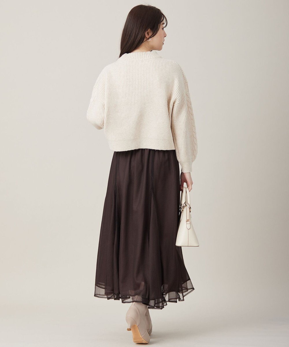 ANY SIS 【洗える】ラッセルチュールマチ スカート 