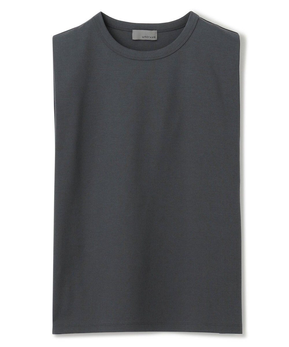 uncrave ダブルフェイスジャージー ノースリーブカットソー 