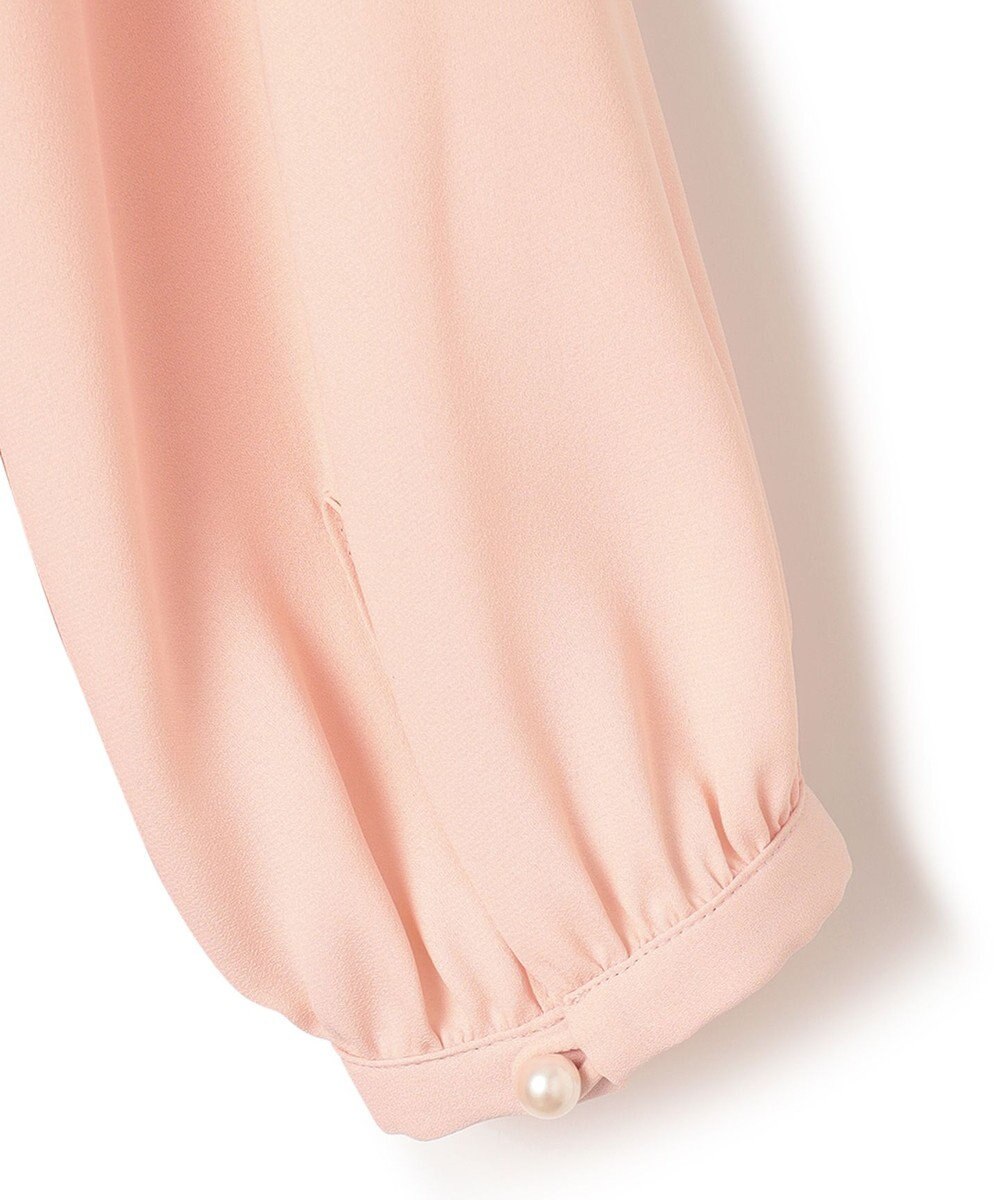 23区 L 【洗える】バックサテンアムンゼン ボウタイ付き ブラウス 