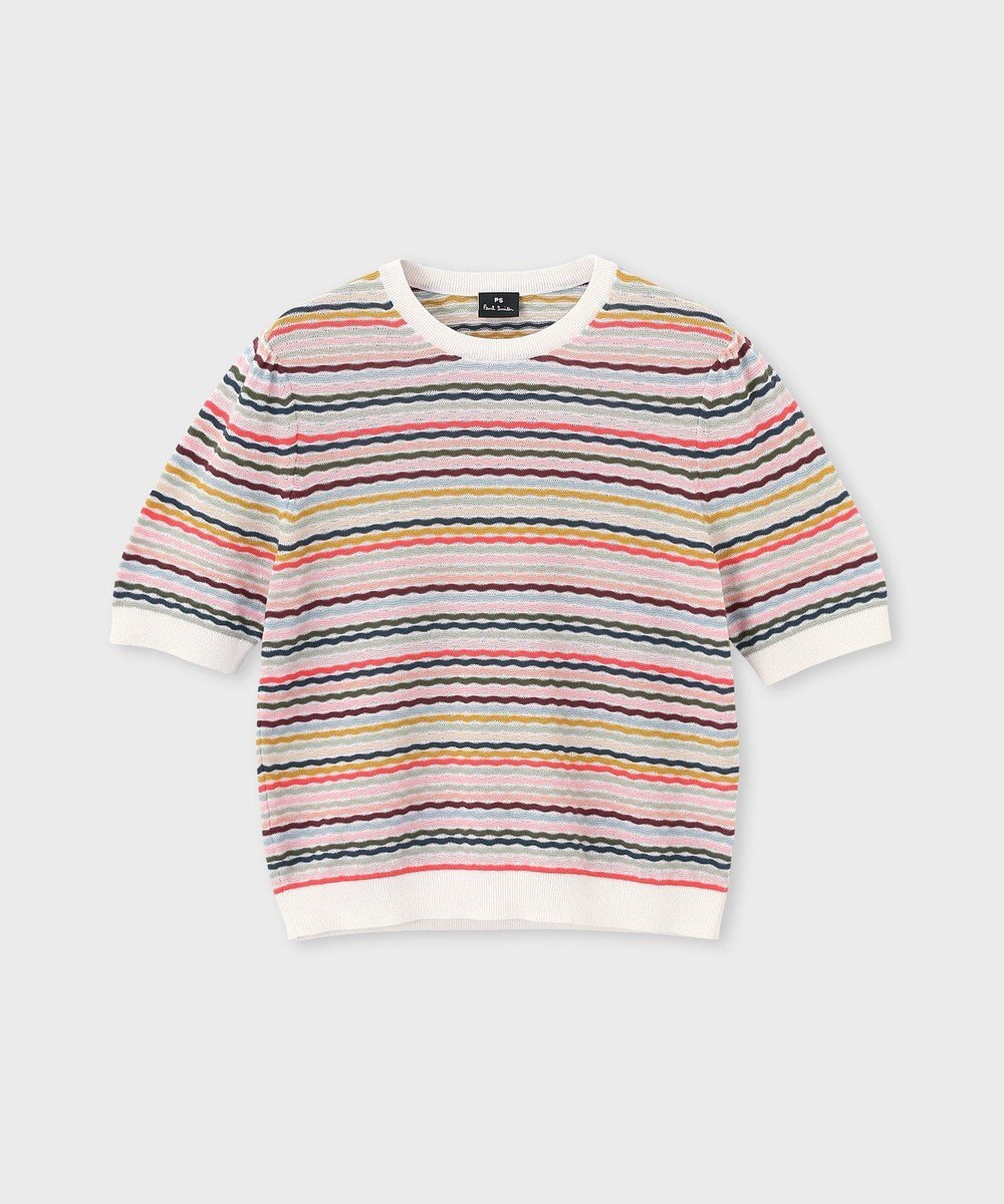 Paul Smith ウェーブストライプ 半袖ニット 