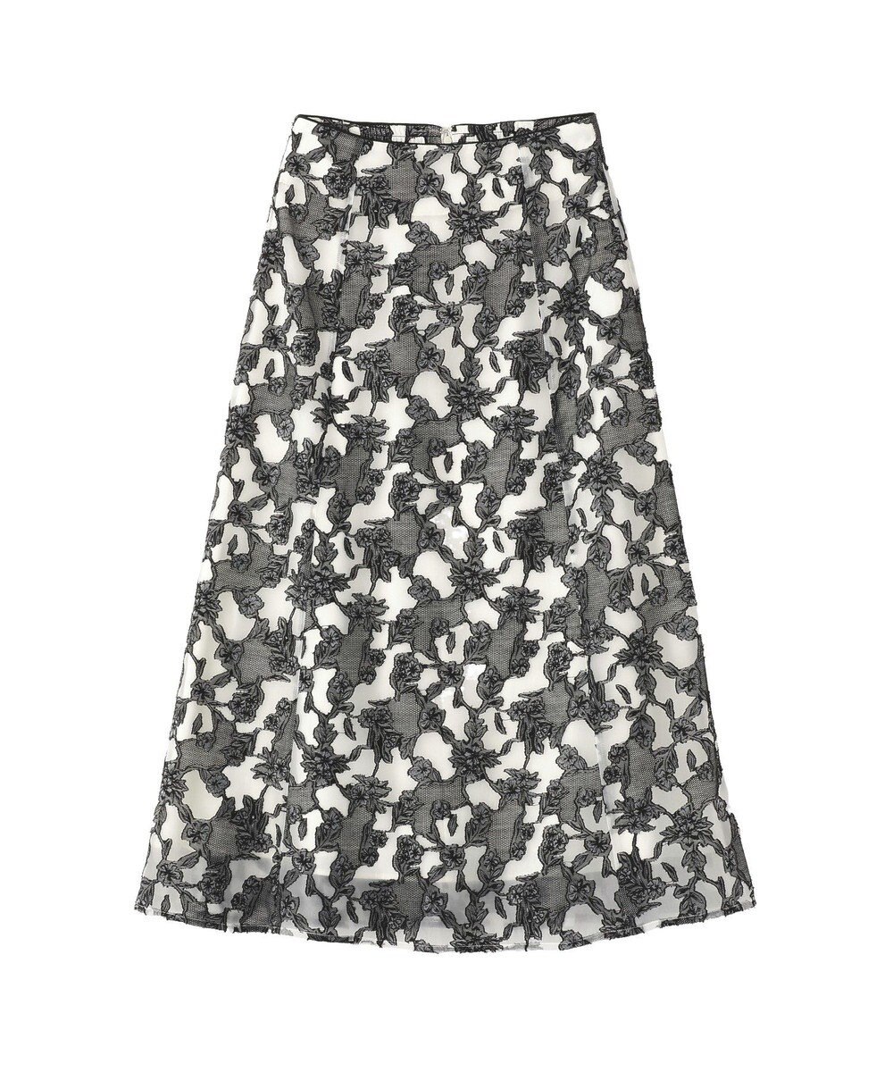 YECCA VECCA シアーレース柄マーメイドスカート 