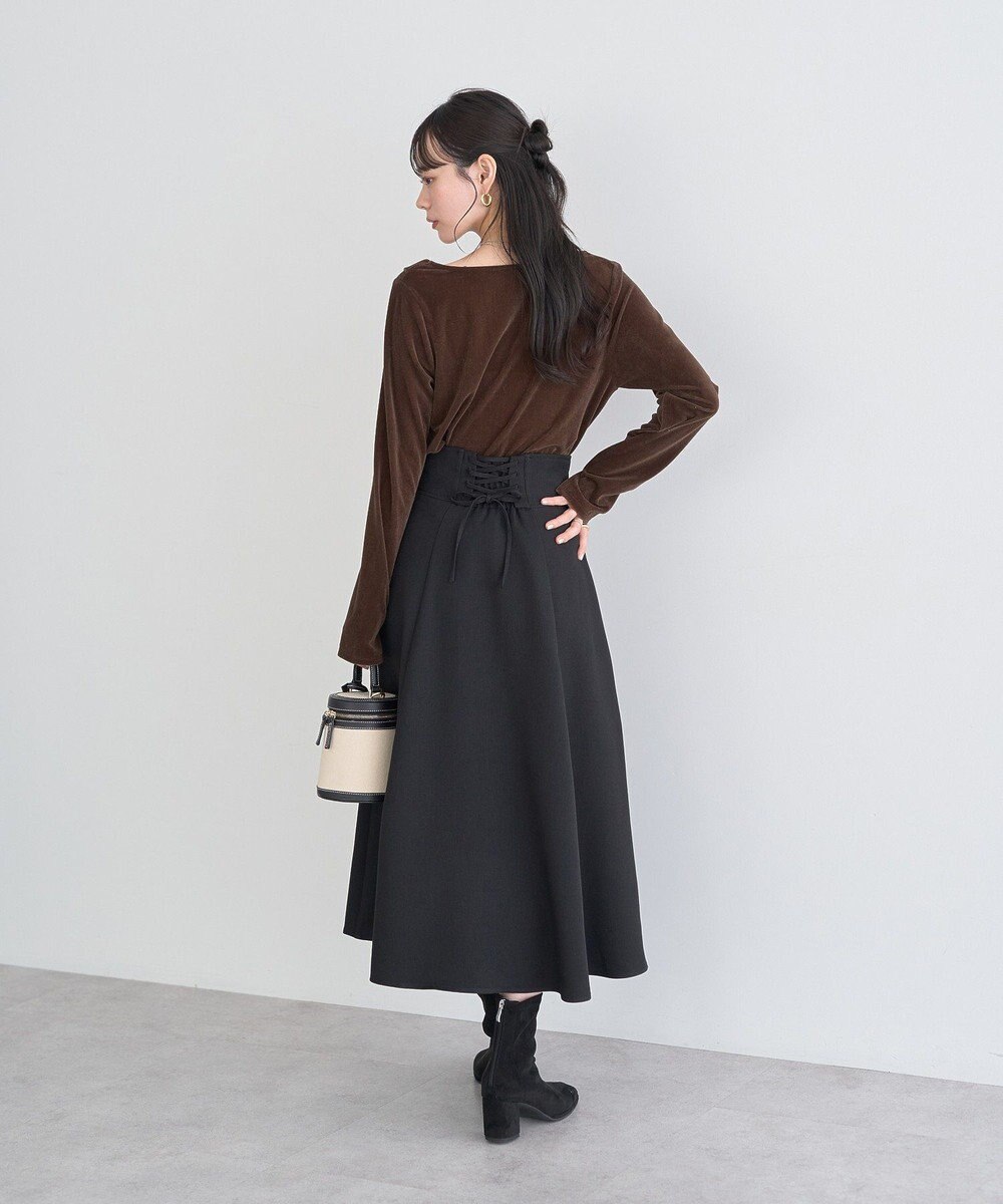 earth music&ecology バックレースアップスカート 