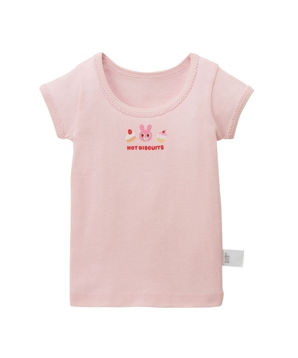 MIKI HOUSE HOT BISCUITS 【80-120cm】 フライス素材半袖肌着(女の子用インナー) 