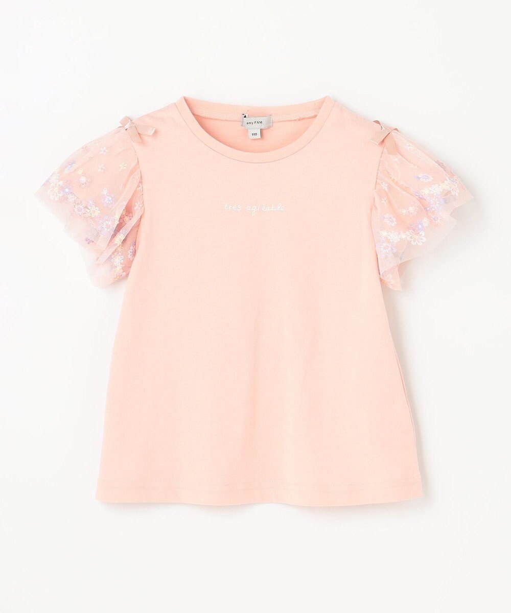 ANY KIDS フラワーチュール半袖Tシャツ 