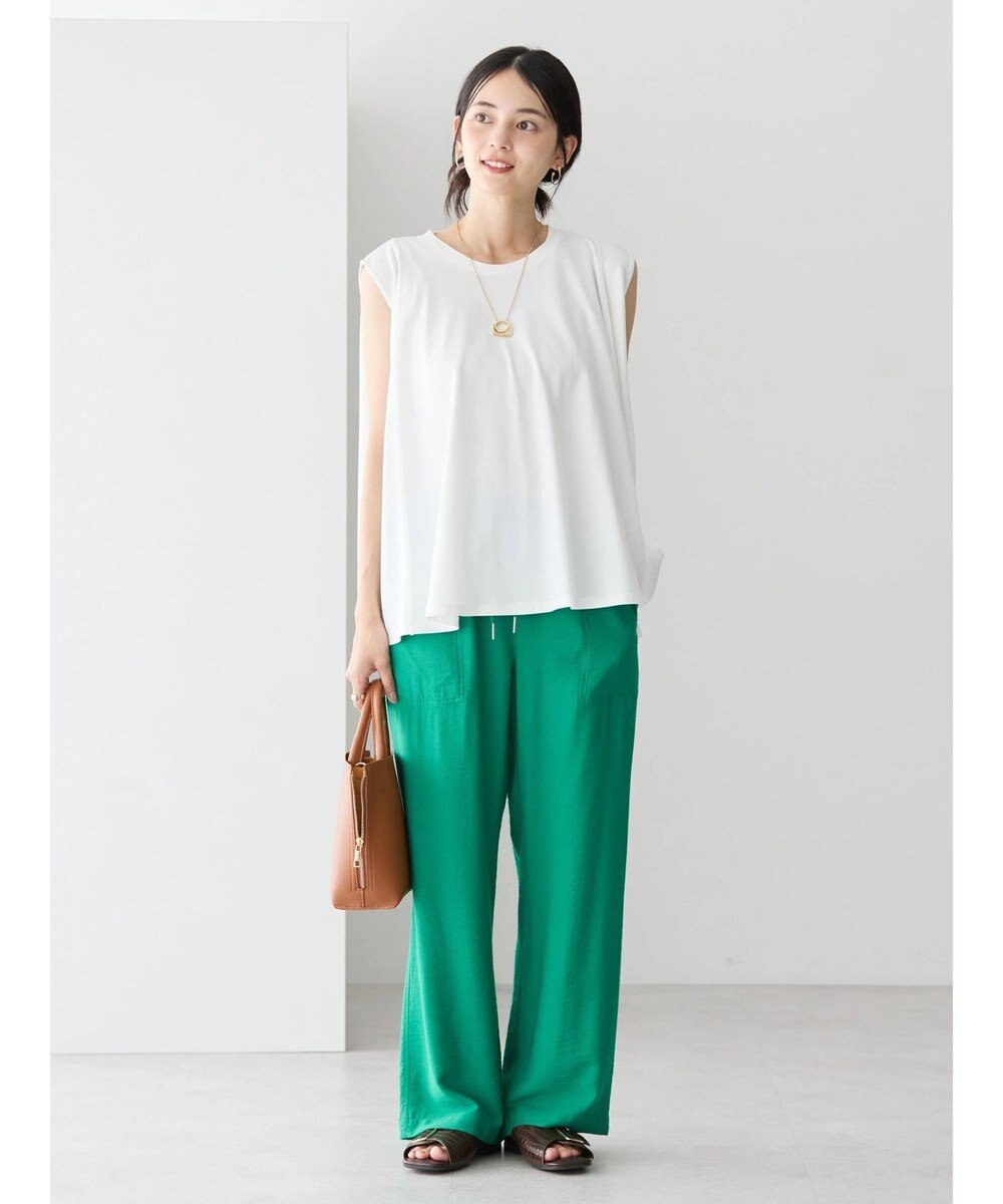 AMERICAN HOLIC 接触冷感バックフレアノースリーブプルオーバー 