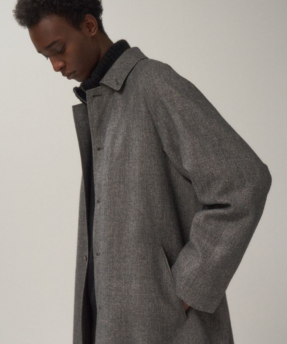 ATON LINEN WOOL TWILL | バルマカーンコート - UNISEX 