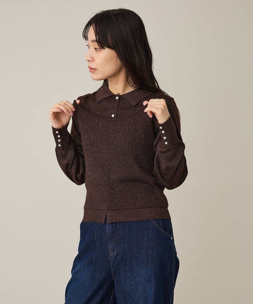 CRAFT STANDARD BOUTIQUE ポロ衿アンサンブルニット 