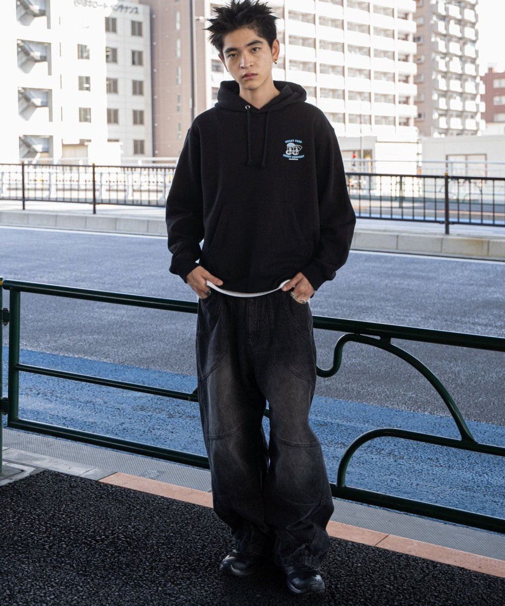 WEGO リラックスフィットTHEBOYグラフィックパーカー 