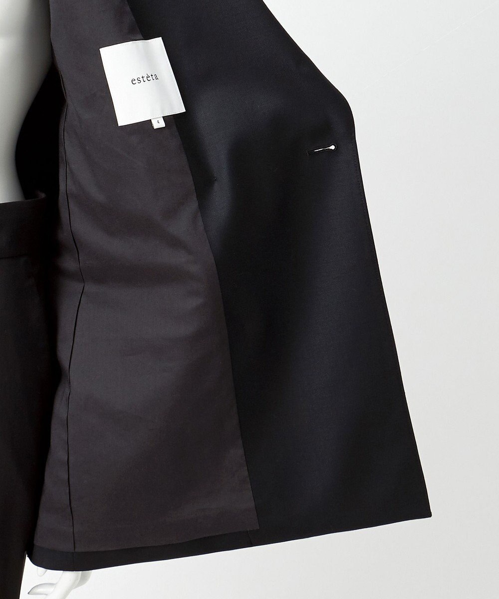 23区 【エステータ】ウールシルクギャバジン ダブルブレストジャケット 
