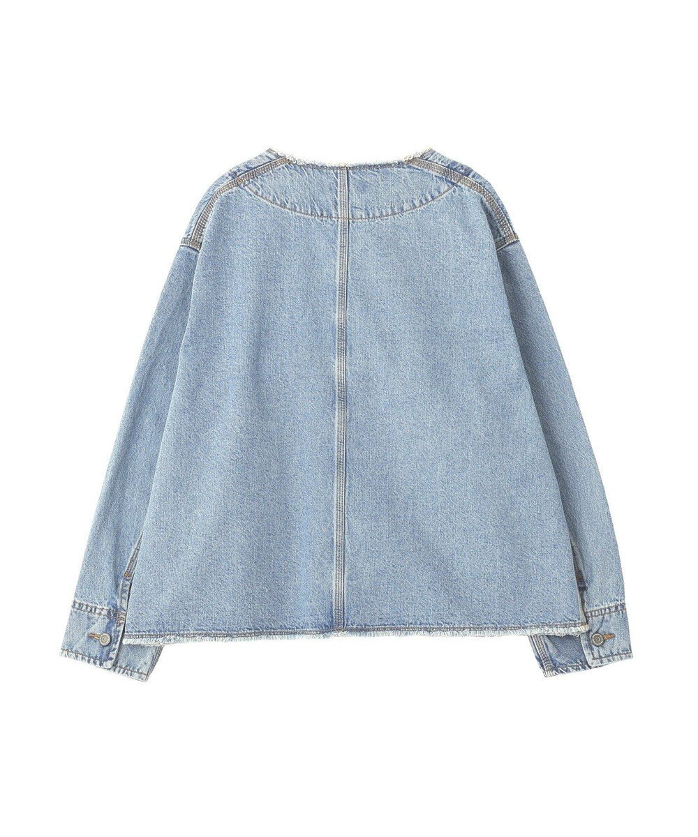 earth music&ecology 【綿100％】デニムノーカラーカバーオール 