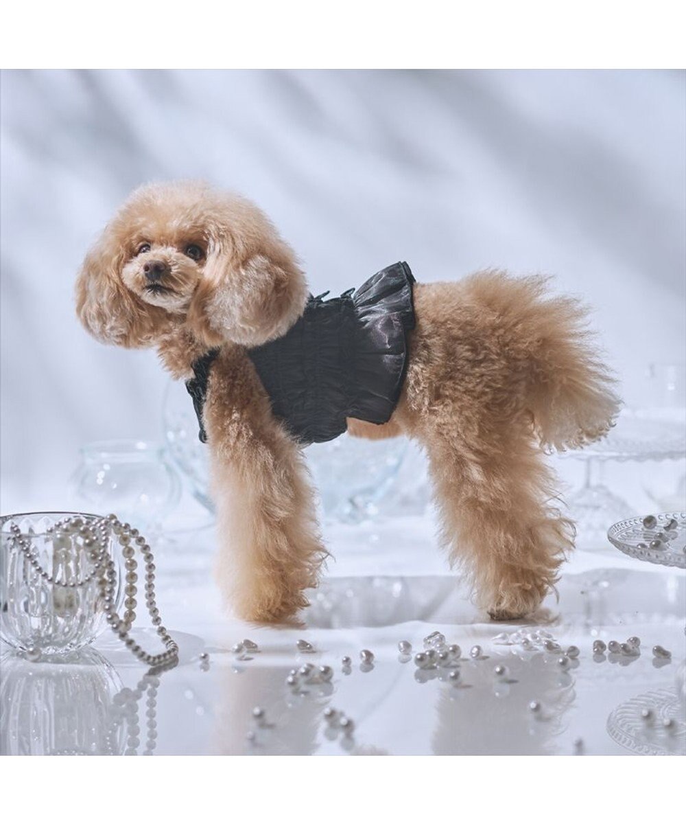 PET PARADISE cherircouture シャーリング キャミソール 《ブラック》 小型犬 