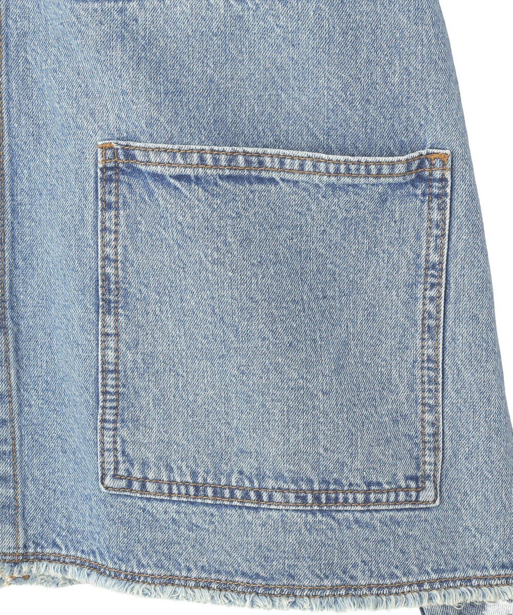 earth music&ecology 【綿100％】デニムノーカラーカバーオール 