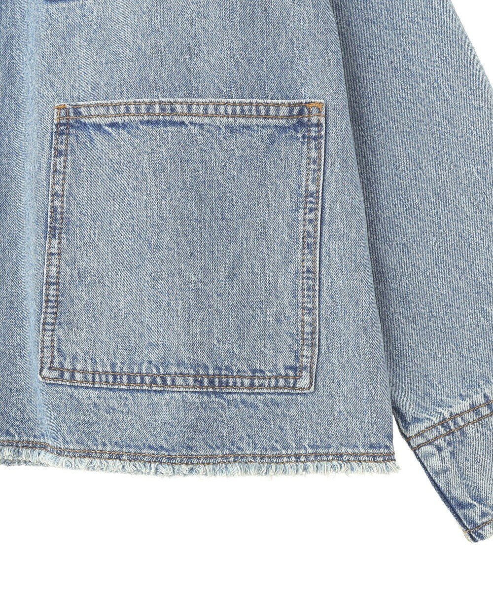 earth music&ecology 【綿100％】デニムノーカラーカバーオール 