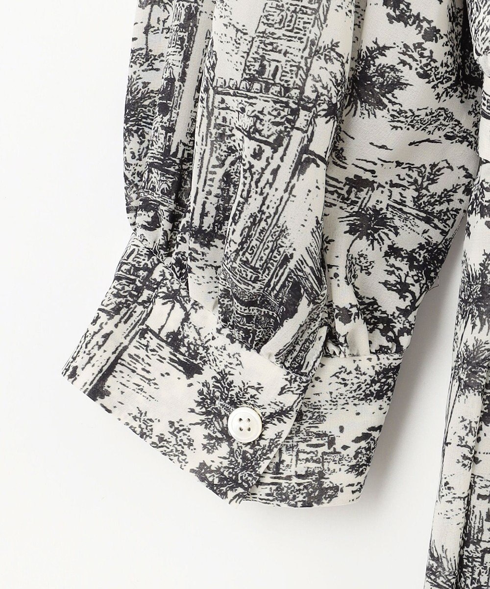 自由区 L 【洗える】ランドスケーププリント ワンピース 