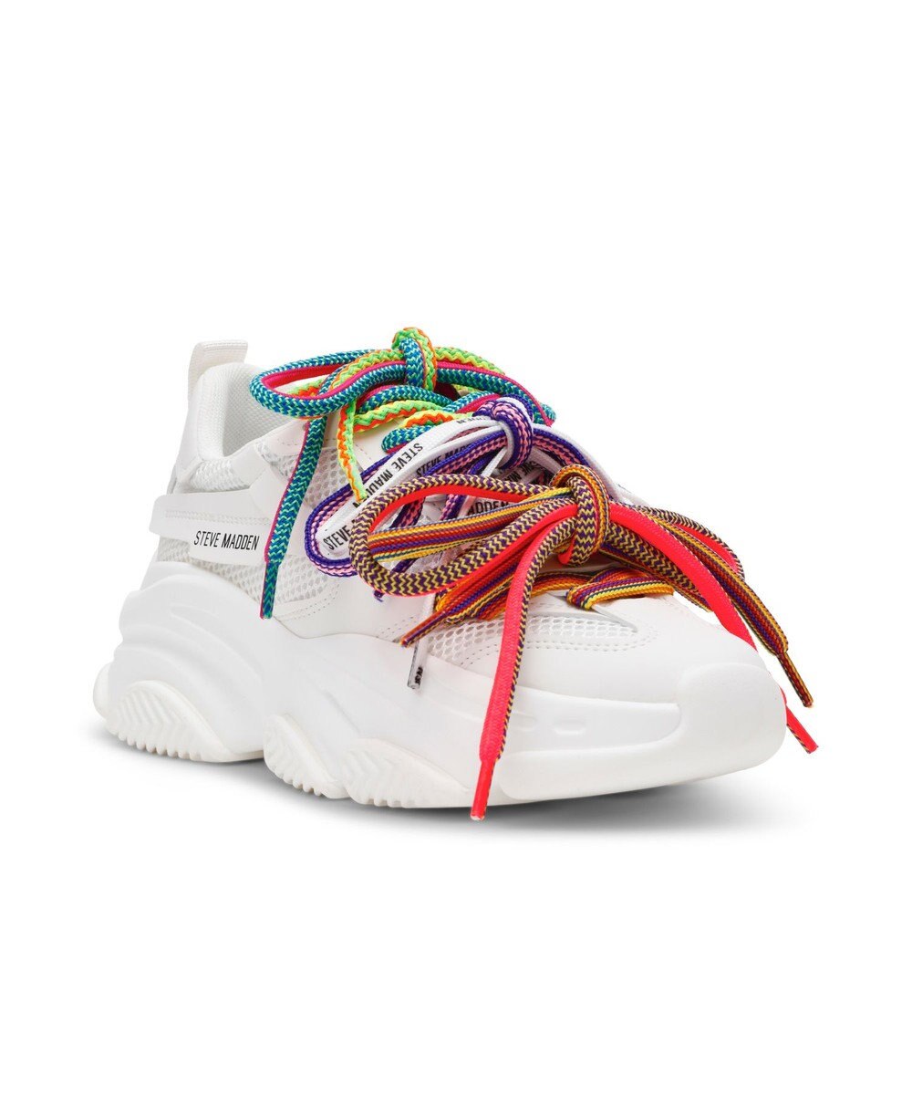 STEVE MADDEN PRYCE-SML マルチシューレースボリュームスニーカー 