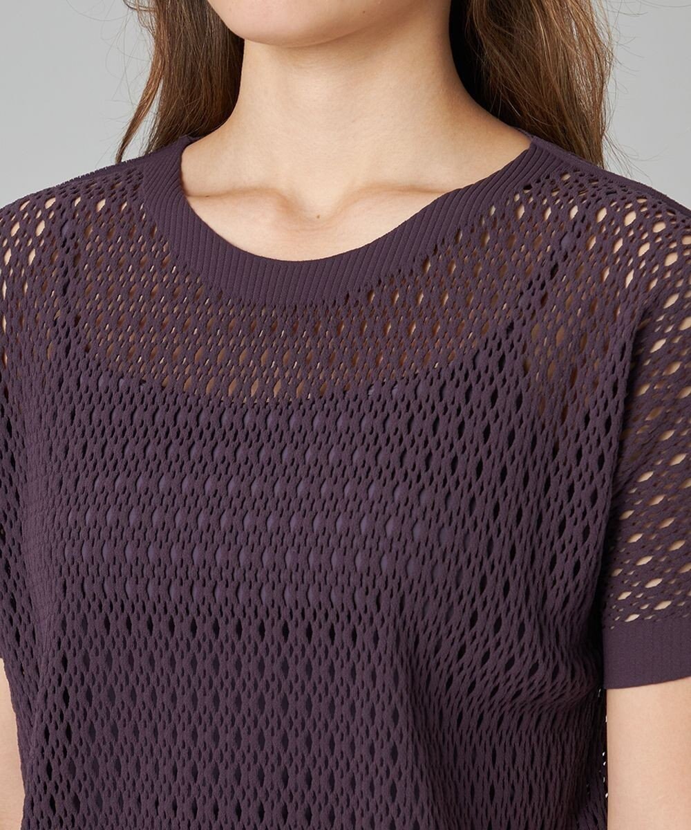 Chacott Chacott BALANCE【ノーソイングニット】メッシュニット半袖プルオーバー 