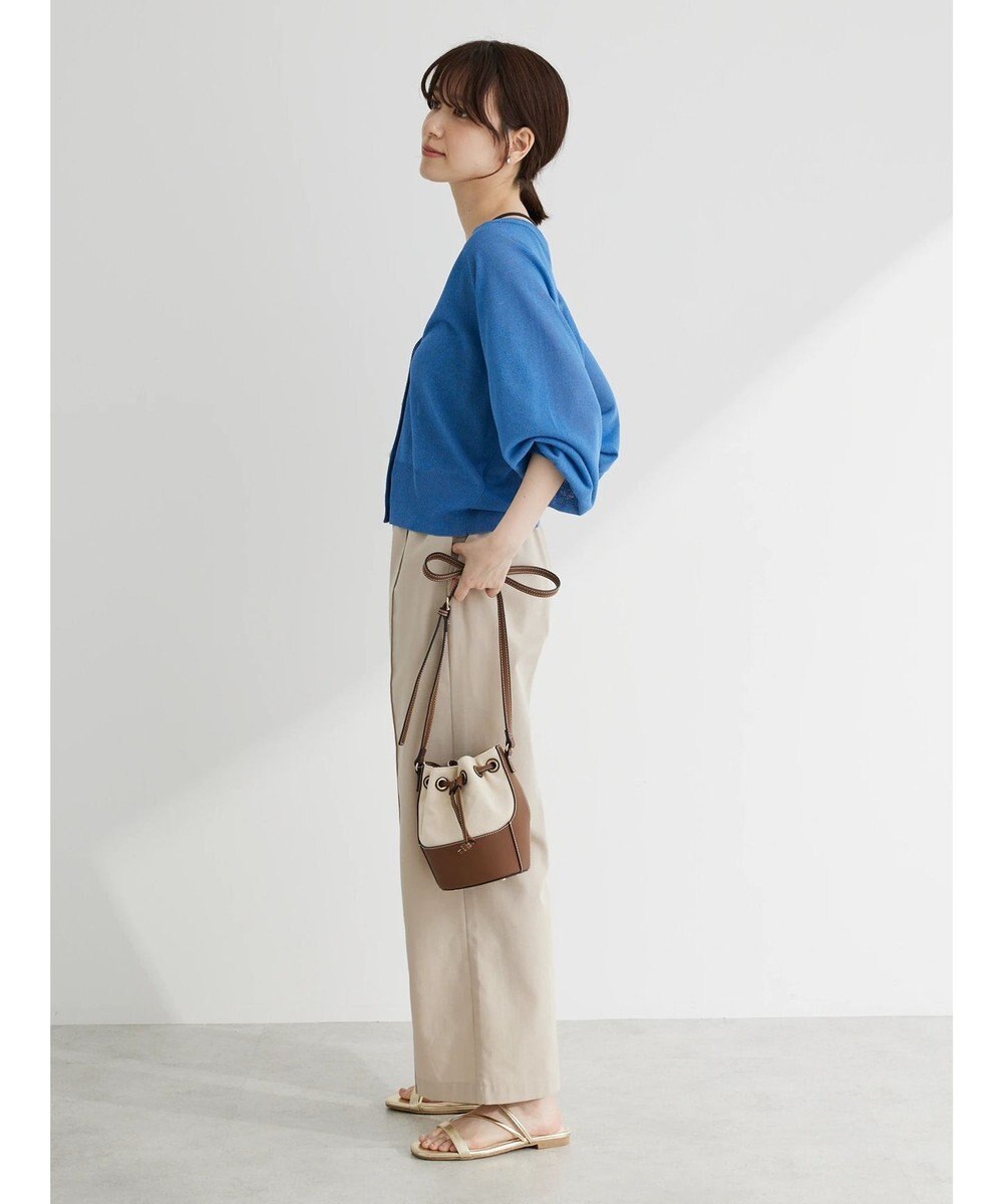 Green Parks 綿麻混イージーワイドパンツ 