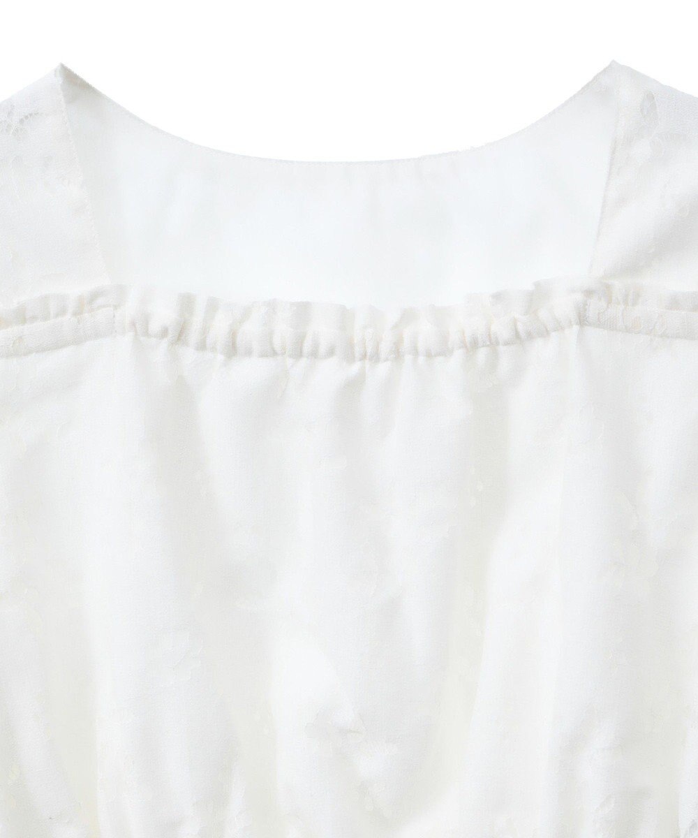 earth music&ecology 透かし花柄ブラウス 