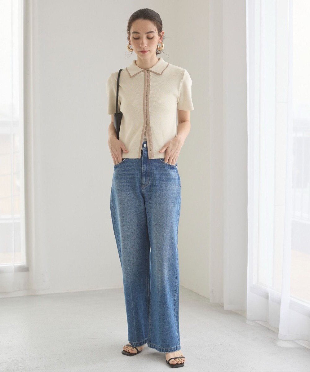 WEGO 【ANGIE VINTAGE/サマーニット】フロントホックポロニット 