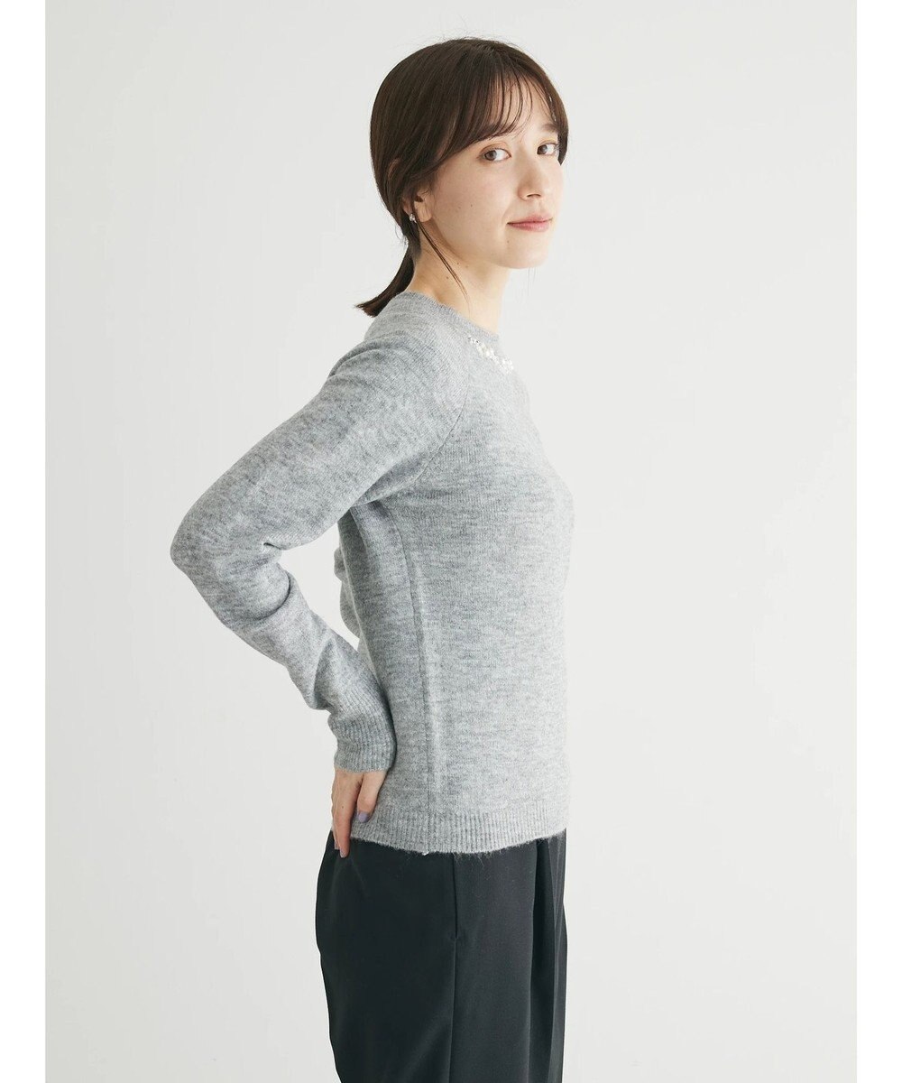 Green Parks ビジュー付きニットプルオーバー 