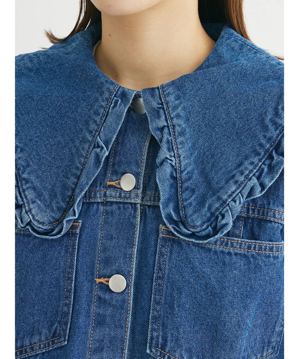 Green Parks ・Ｄｏｕｂｌｅ　Ｆｌａｇｓ　　フリルカラーＧジャン 