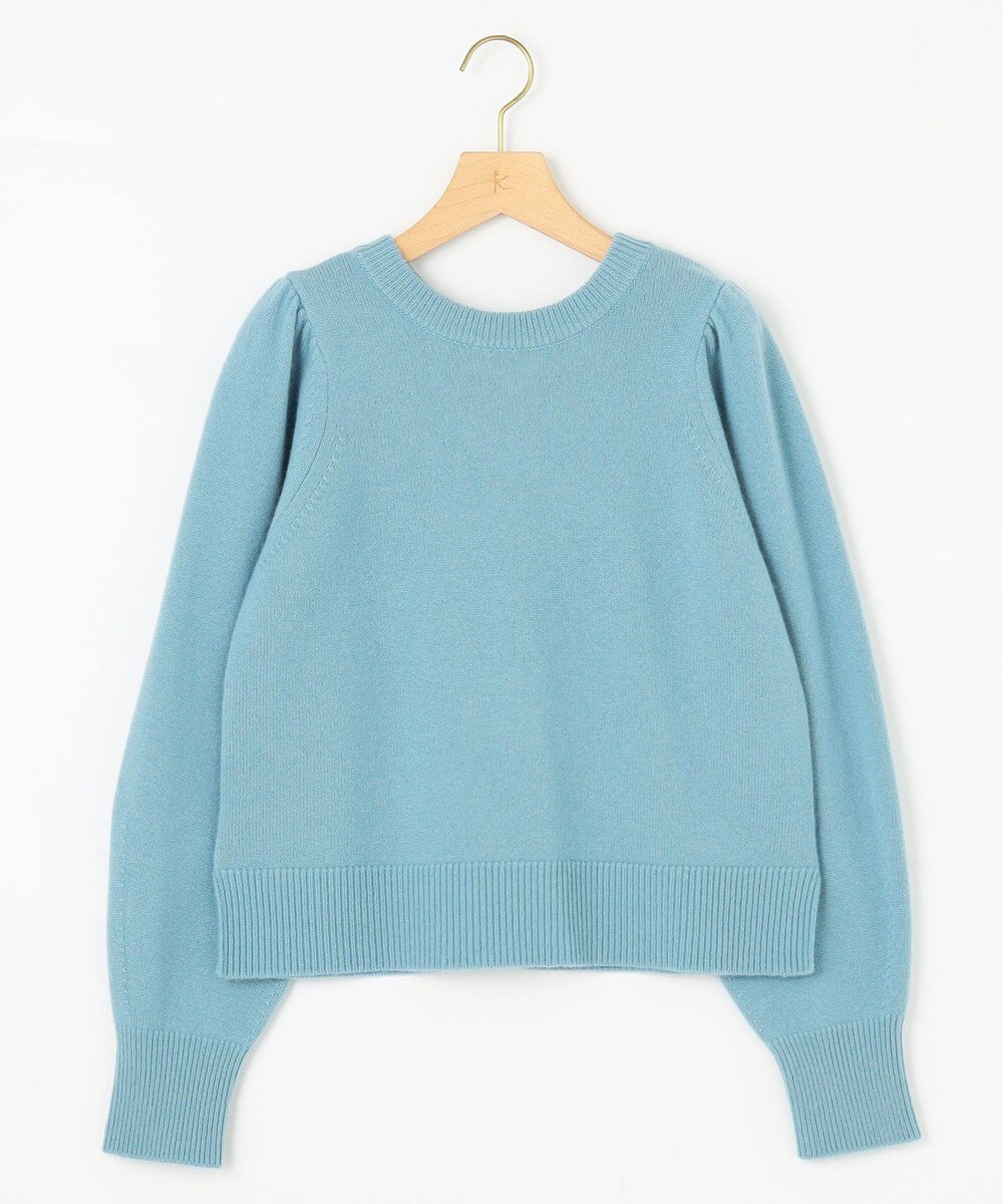 組曲 【8色展開・前後着用可】ウールカシミヤミックス パフスリーブ ニット 