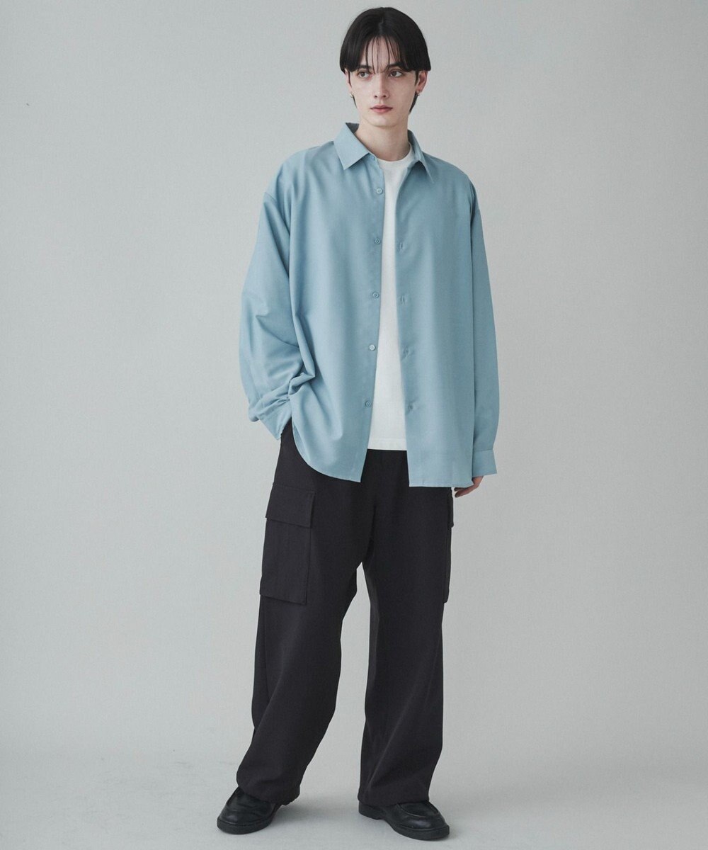 WEGO 【ユニセックス着用ITEM/SMLサイズ展開/冷房対策/紫外線対策】シアーBIGシャツ 