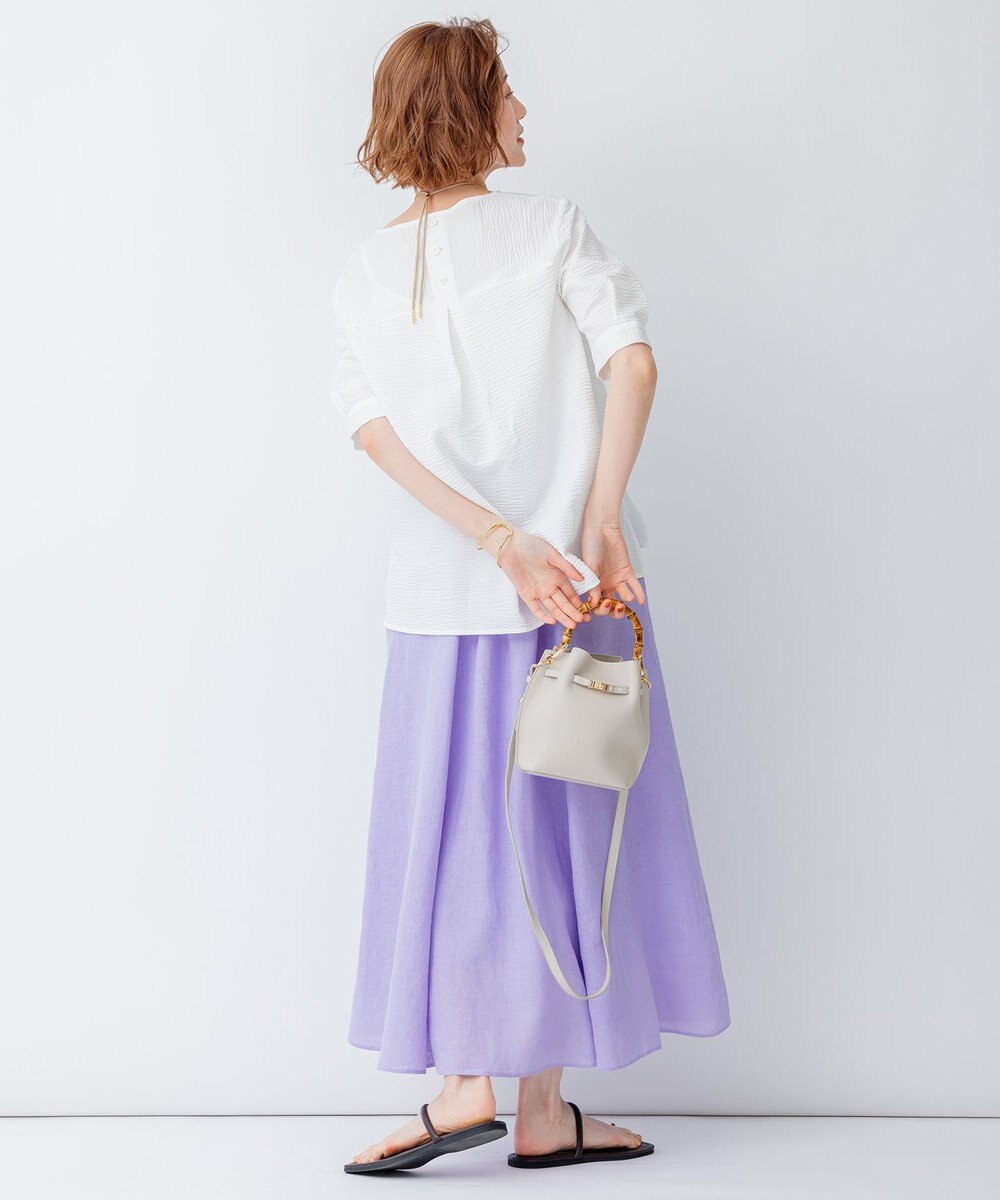 23区 S 【洗える】LIBECO フレア ロングスカート 