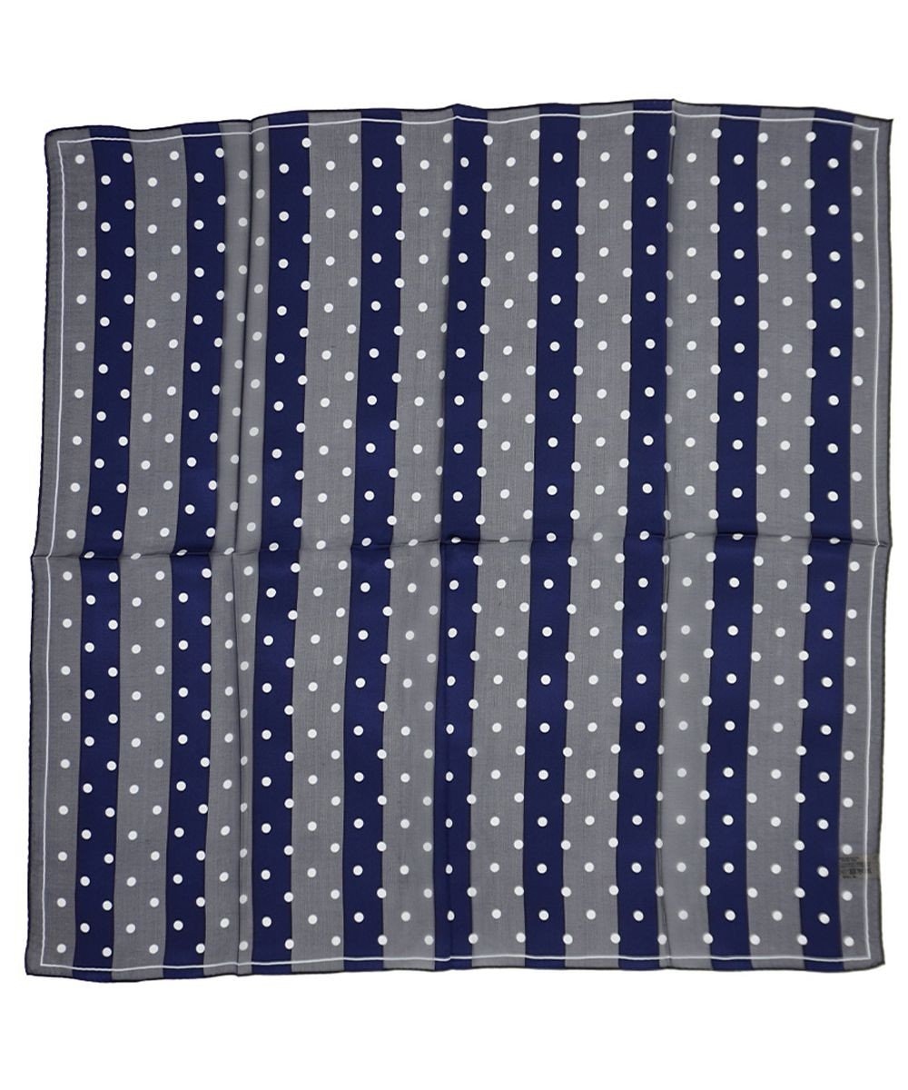 Marca 【Marcaオリジナル】サテンストライプドット 小判 サテンストライプ スカーフ 