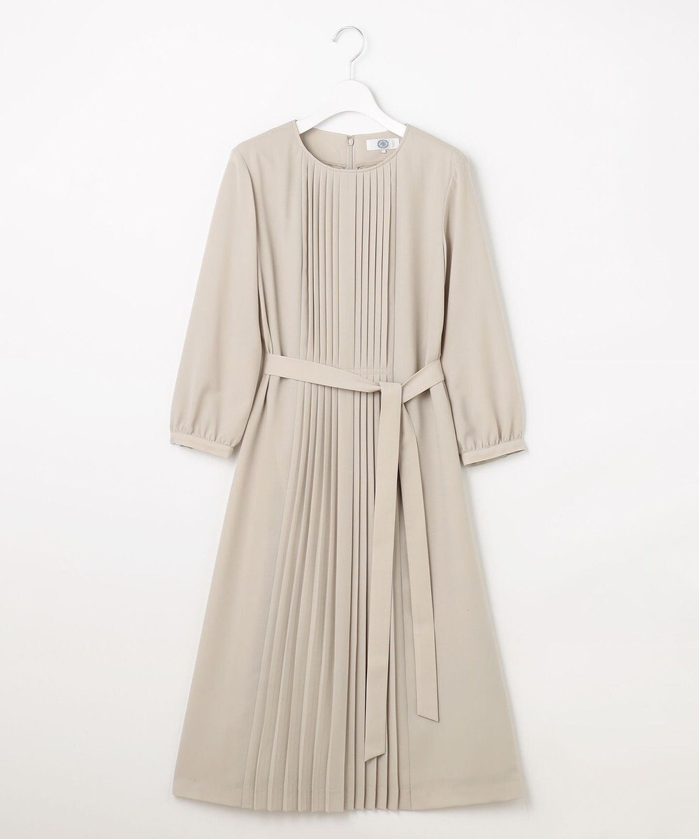 J.PRESS LADIES ノルディス2wayジョーゼット フロントプリーツ ワンピース 