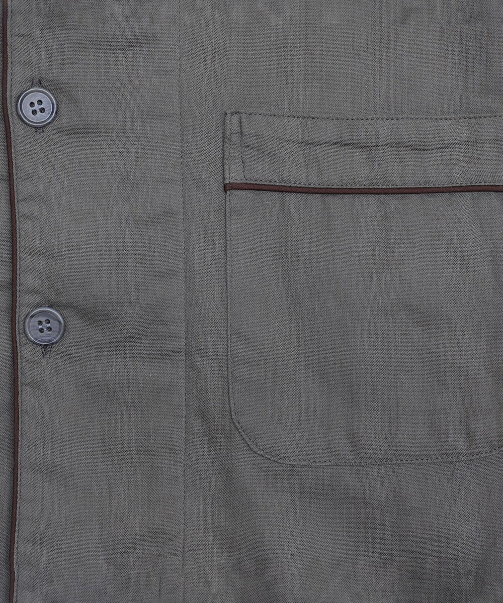 京和晒綿紗 【紗栄子さん愛用パジャマの色違い/UNISEX】ガーゼパジャマ 2重合わせ 草木染め【すみくろ】 