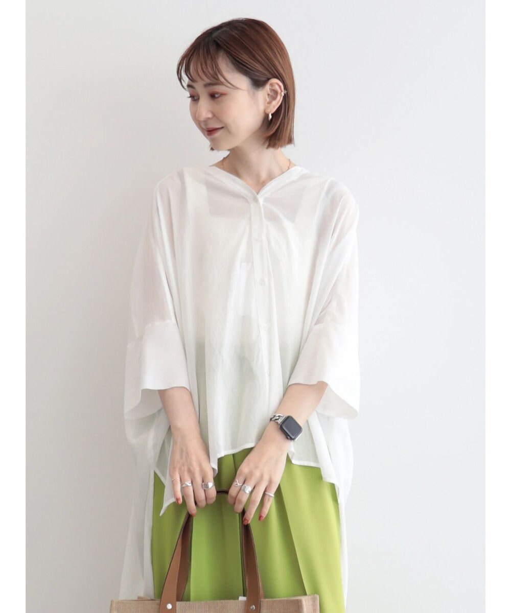 AMERICAN HOLIC バックギャザーＶネックシアーシャツ 