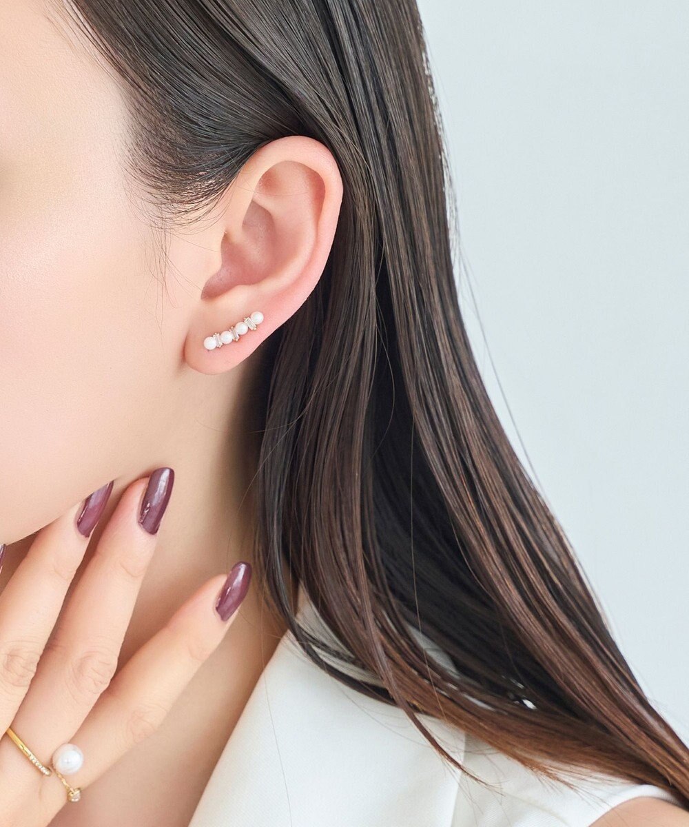 Phoebe 2wayパールブリンクピアス&イヤリング　ゴールド 