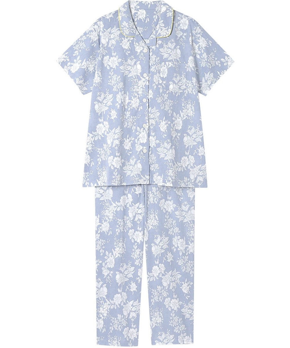 Wing パジャマ 5分袖 半袖 長ズボン 綿100%(本体) 楊柳素材 3Lまで対応 大きいサイズ 夏 レディース EP8076 ウイング／ワコール 