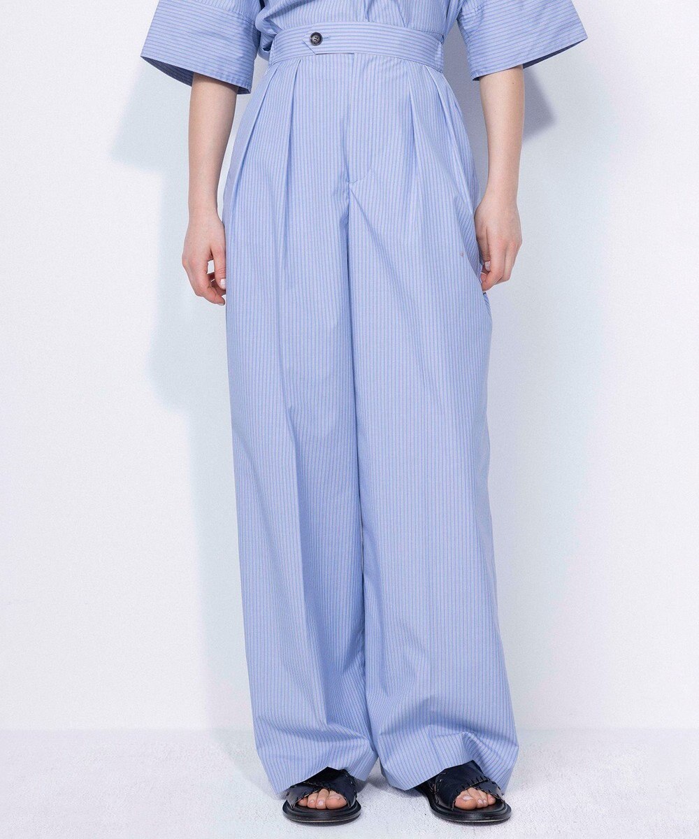 NAVE 【ReNave・セットアップ可/洗える/接触冷感/UVケア】コットンポリブロード パンツ 