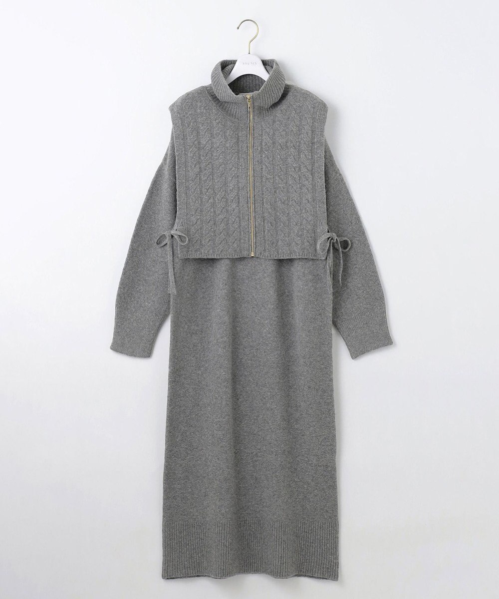 ANY SIS L 【2WAY】ケーブルベストSETニット ワンピース 