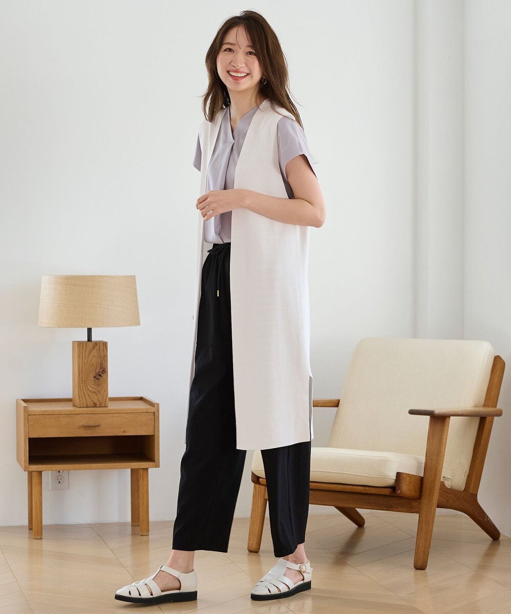 ANY L 【洗濯機可/接触冷感】クールタッチニットジレ 