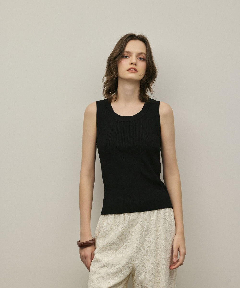 GRACE CONTINENTAL リブニットタンクトップ 