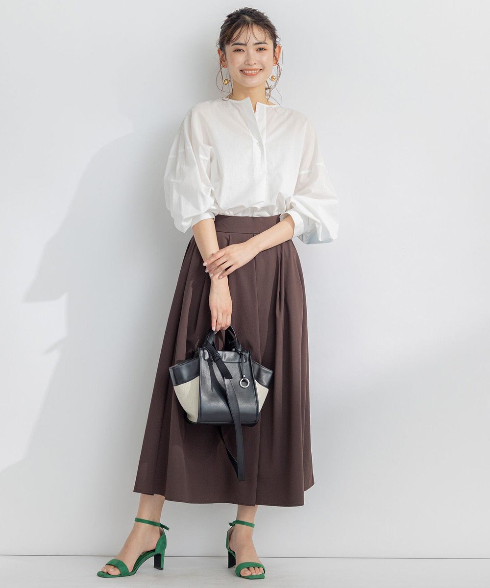 組曲 【洗える】ナチュラルローンスキッパー ブラウス 